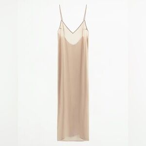 🤍 ZARA • sheer nude slip dress
